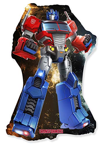 Ballonim Luftballon Optimus Prime Transformers - XXL Riesenballon ca. 75 cm - Dekoration zum Geburtstag - Folienballon Happy Birthday Deko von Ballonim