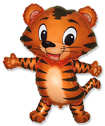 Ballonim Luftballon Tiger Baby - XXL Riesenballon ca. 80 cm - Dekoration zum Geburtstag - Folienballon Happy Birthday Deko Partydekoration Sloth von Ballonim