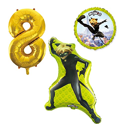 Cat Noir Ballonset Ballon mit goldener Zahl 8 Kindergeburtstag Heliumgeeignet Deko Kindergeburtstag Partygeschirr Dekoration für Geburtstag Party Mottoparty Motto Luftballons Cat Noir Ballonset Ballon mit goldener Zahl 8 Kindergeburtstag Heliumgeeignet Deko Kindergeburtstag Partygeschirr Dekoration für Geburtstag Party Mottoparty Motto Luftballons von Ballonim