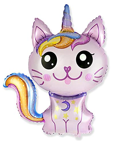 Caticorn Einhorn Katze rosa ca. 70 cm Luftballons Folienballon Party DekorationGeburtstag von Ballonim