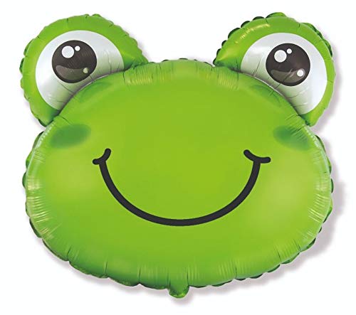 Frosch Froschkopf ca. 80 cm x 80 cm Luftballons Folienballon Party Dekoration Geburtstag von Ballonim