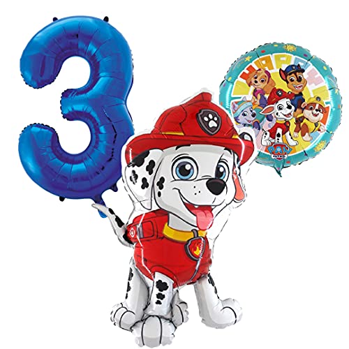 Marshall Paw Patrol Ballonset Ballon mit blauer Zahl 3 Kindergeburtstag Heliumgeeignet Deko Kindergeburtstag Partygeschirr Dekoration für Geburtstag Party Mottoparty Motto Luftballons Marshall Paw Patrol Ballonset Ballon mit blauer Zahl 3 Kindergeburtstag Heliumgeeignet Deko Kindergeburtstag Partygeschirr Dekoration für Geburtstag Party Mottoparty Motto Luftballons von Ballonim
