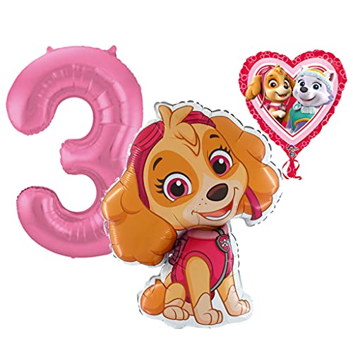 Skye Paw Patrol Ballonset Ballon mit rosa Zahl 3 Kindergeburtstag Heliumgeeignet Deko Kindergeburtstag Partygeschirr Dekoration für Geburtstag Party Mottoparty Motto Luftballons Skye Paw Patrol Ballonset Ballon mit rosa Zahl 3 Kindergeburtstag Heliumgeeignet Deko Kindergeburtstag Partygeschirr Dekoration für Geburtstag Party Mottoparty Motto Luftballons von Ballonim