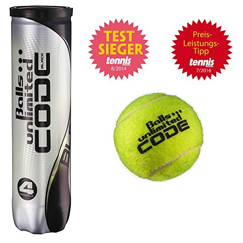 Balls ... unlimited Code Black Tennisbälle - 4er Dose - ITF Approved Balls ... unlimited Code Black Tennisbälle - 4er Dose - ITF Approved von Balls ... unlimited