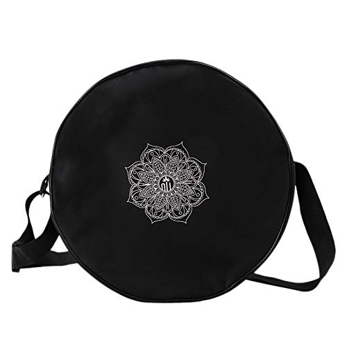 Balrbex Yoga Rad Tasche Nylon Schwarz Mandala Blumen 36X 14Cm Yoga Rad Tasche für Yoga Rad mit GroßEm Fassungs VermöGen von Balrbex