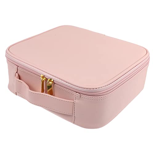 Baluue 1 STK Kosmetiktasche Durchsichtiger Kulturbeutel Nagelkram-Organizer Kosmetik-Organizer-Tasche Organizer Für Make-up-Pinsel Bleistift-Organizer-etui Werkzeugtasche Pu-Leder Rosa von Baluue