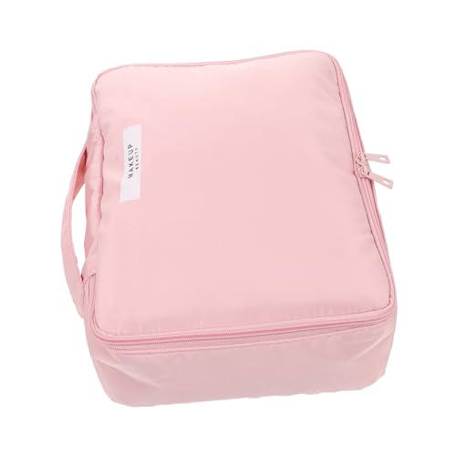 Baluue Kosmetiktasche Reise-Aufbewahrungstasche Reisetaschen-Organizer Make-up-pinselhalter Kulturbeutel Aus Mesh Reise Waschtasche Große Aufbewahrungstasche Reise-kulturbeutel Nylon Rosa von Baluue