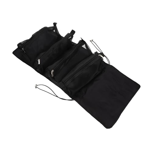 Baluue Kosmetiktasche Waschtasche Storage Pockets Make-up-aufbewahrung tragbare Kulturtasche Reise-Aufbewahrungstasche Kulturbeutel Hängender Toilettenartikel-Organizer Polyester Black von Baluue