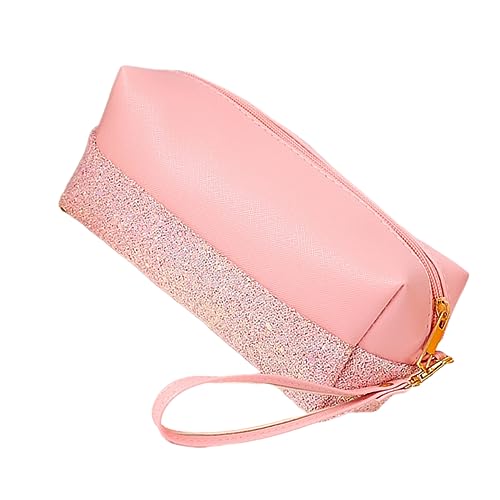 Baluue Kulturbeutel Make-up-Organizer-Tasche Kosmetiktaschen für Damen kleine Schminktasche Makeup Tasche Cosmetic Bag Vanity Bag Reisekosmetikbeutel Toilettenartikel Modetasche Rosa von Baluue