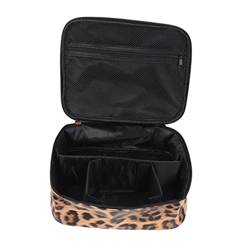 Baluue Leopard-Kosmetiktasche kosmetisches Accessoire wasserdichte Reisetasche Reisebedarf aufbewahrungssack Storage Pockets tragbarer Reiseorganisator Tragbare Kosmetiktasche Nylon von Baluue