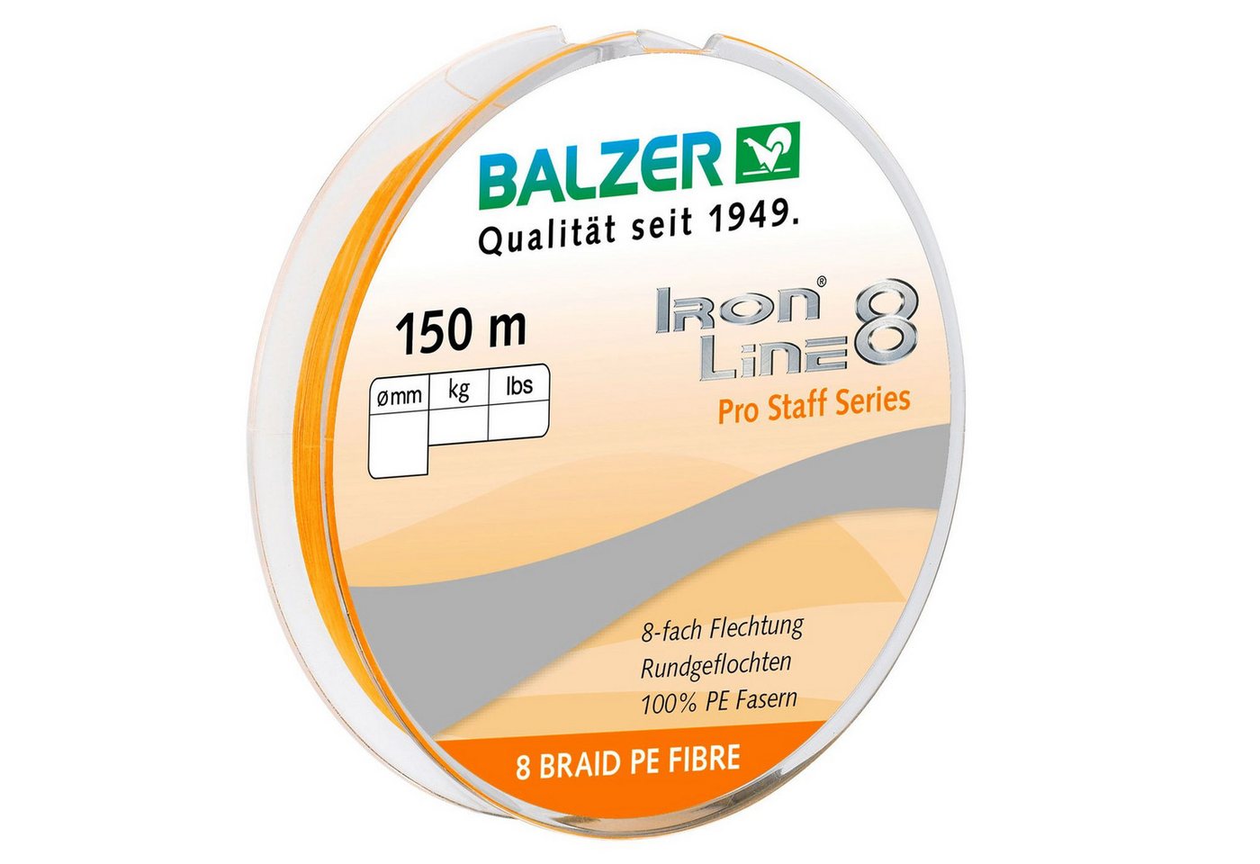 Balzer Angelschnur Balzer Ironline 8x orange - 150m geflochtene Angelschnur, 0.18 m Länge, 0.18 mm Fadendurchmesser, (150-St) Balzer Angelschnur Balzer Ironline 8x orange - 150m geflochtene Angelschnur, 0.18 m Länge, 0.18 mm Fadendurchmesser, (150-St) von Balzer