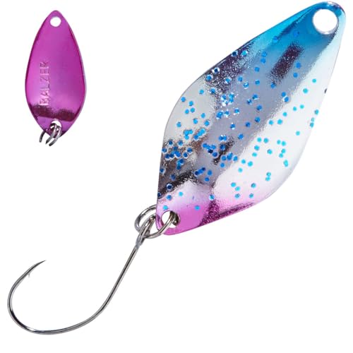 Balzer Spoon Sunny 2,5cm 1,6g - Forellenspoon, Farbe:Blau-Silberfarben-Glitter von Balzer