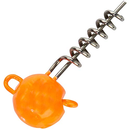 Balzer UV-aktive Screw in Jigheads orange - Jigköpfe Schraubköpfe, Gewicht/Inhalt:20g - 4 Stück von Balzer