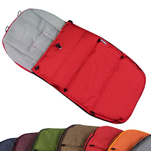 BAMBINIWELT Fußsack Winterfußsack für BUGABOO Kinderwagen, universal, Sitzauflage, mit Fleece (Mod-K) (rot) von BambiniWelt by Rafael K.