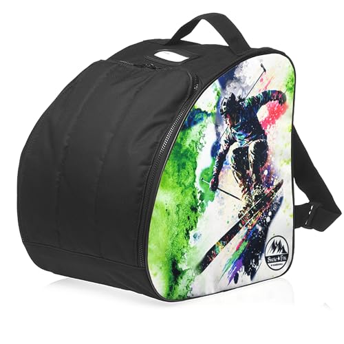 BAMBINIWELT Kinder Skischuhtasche Skistiefeltasche integrierte Standfläche Wasserablaufloch Helm Skibrille Handschuhe (Modell 8) von BambiniWelt by Rafael K.