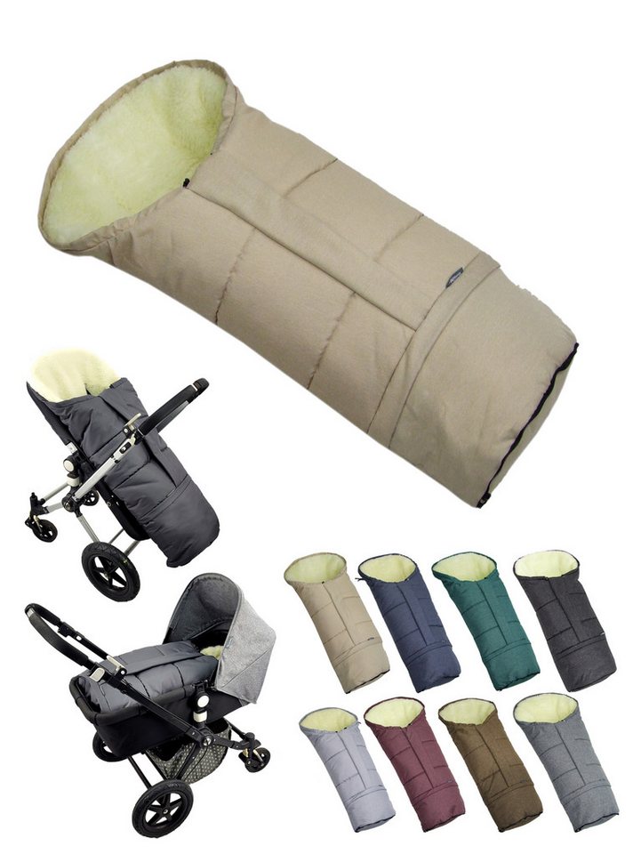 BambiniWelt by Rafael K. Fußsack Winterfußsack Fußsack für Kinderwagen Buggy mumienform Wolle MELIERT, universal für Kinderwagen, Buggy, Jogger, Schlitten von BambiniWelt by Rafael K.