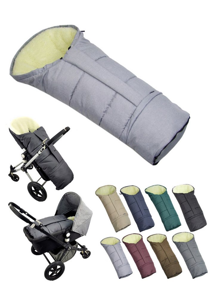 BambiniWelt by Rafael K. Fußsack Winterfußsack Fußsack für Kinderwagen Buggy mumienform Wolle MELIERT, universal für Kinderwagen, Buggy, Jogger, Schlitten von BambiniWelt by Rafael K.