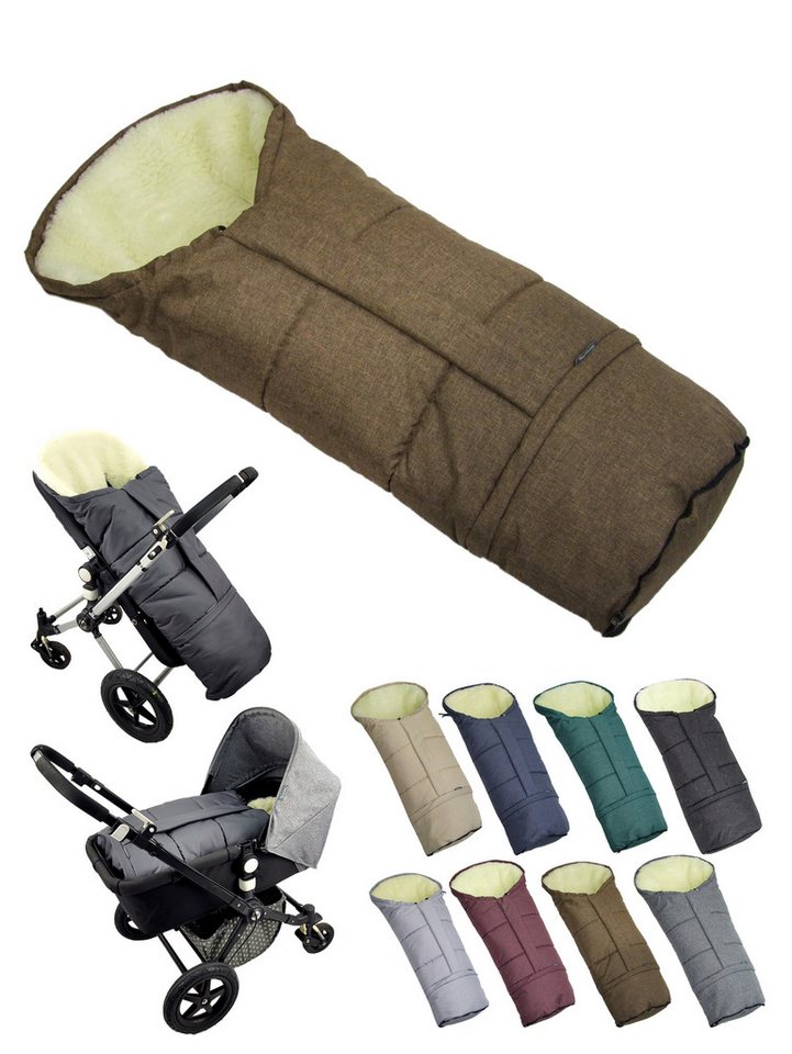 BambiniWelt by Rafael K. Fußsack Winterfußsack Fußsack für Kinderwagen Buggy mumienform Wolle MELIERT, universal für Kinderwagen, Buggy, Jogger, Schlitten von BambiniWelt by Rafael K.