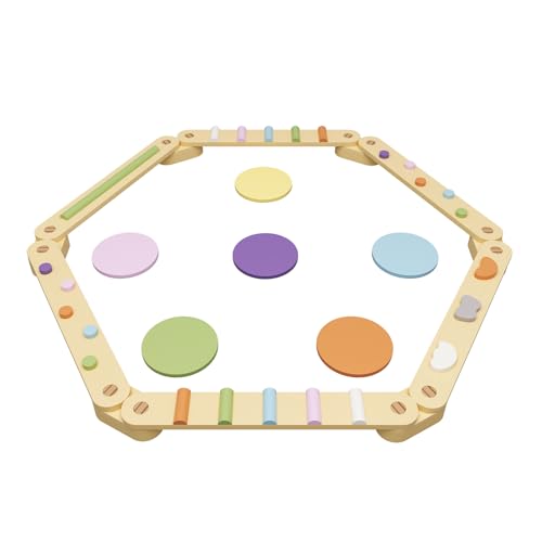 BanaSuper Hölzerne Schwebebalken-Trittsteine für Kinder Turnbalken für Kleinkinder Kinder Balance Board Montessori Spielzeug Balance-Trainingsspiel von BanaSuper