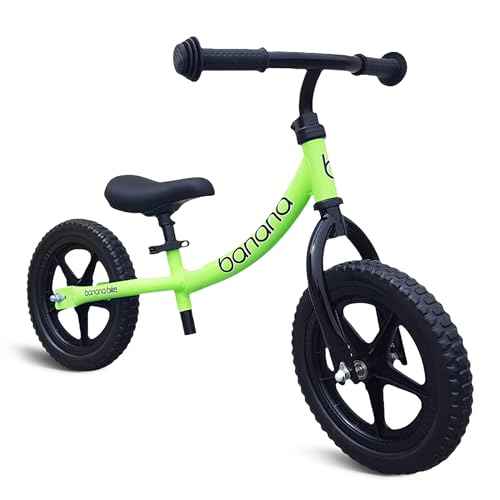 Banana Bike LT Laufrad 12 Zoll - Leichtes Fahrrad ohne Pedale für Kinder - Verstellbarer Sattel, Lenker - Pannensichere Reifen - Klein - Robuster Aluminiumrahmen - Für Jungen und Mädchen - Grün Banana Bike LT Laufrad 12 Zoll - Leichtes Fahrrad ohne Pedale für Kinder - Verstellbarer Sattel, Lenker - Pannensichere Reifen - Klein - Robuster Aluminiumrahmen - Für Jungen und Mädchen - Grün von Banana Bike