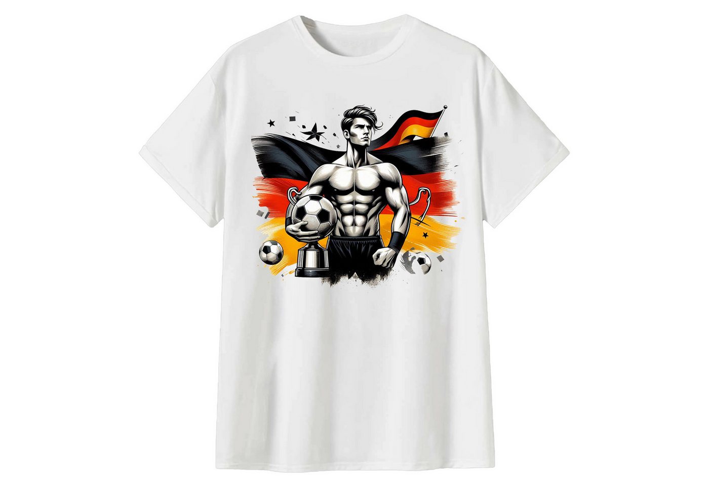 Banco T-Shirt Herren Fußball EM Deutschland Sport Trikot verschieden Fußball-Motive, Größen XS - 6 XL, 100% Baumwolle Banco T-Shirt Herren Fußball EM Deutschland Sport Trikot verschieden Fußball-Motive, Größen XS - 6 XL, 100% Baumwolle von Banco