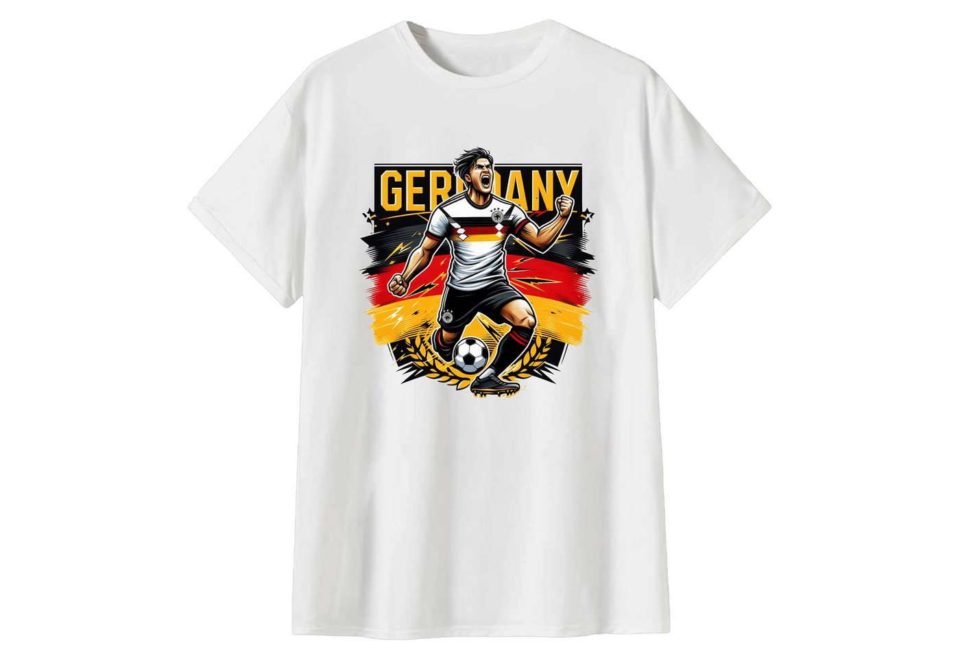 Banco T-Shirt Herren Fußball EM Deutschland Sport Trikot verschieden Fußball-Motive, Größen XS - 6 XL, 100% Baumwolle Banco T-Shirt Herren Fußball EM Deutschland Sport Trikot verschieden Fußball-Motive, Größen XS - 6 XL, 100% Baumwolle von Banco