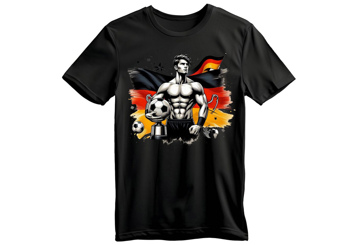 Banco T-Shirt Herren Fußball EM Deutschland Sport Trikot verschieden Fußball-Motive, Größen XS - 6 XL, 100% Baumwolle Banco T-Shirt Herren Fußball EM Deutschland Sport Trikot verschieden Fußball-Motive, Größen XS - 6 XL, 100% Baumwolle von Banco