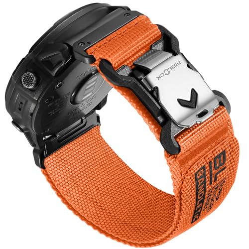 Bandletic Nylon Kompatibel mit Garmin 26mm Easy Fit Armband, Magnetbänder Fidlock V-Buckle for Fenix 8 E 51mm/7X 6X Pro/5X Plus/3 HR/Tactix/Descent/Enduro/Instinct 2X/ Quatix 3 Bandletic Nylon Kompatibel mit Garmin 26mm Easy Fit Armband, Magnetbänder Fidlock V-Buckle for Fenix 8 E 51mm/7X 6X Pro/5X Plus/3 HR/Tactix/Descent/Enduro/Instinct 2X/ Quatix 3 von Bandletic