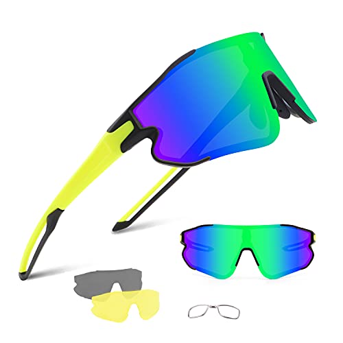 BangLong Polarisierte Fahrradbrille Sonnenbrille Herren Damen mit 3 Wechselgläser, UV 400 Schutz Sportbrille für Laufen Angeln Klettern Golf Fahren MTB Outdoorsport BangLong Polarisierte Fahrradbrille Sonnenbrille Herren Damen mit 3 Wechselgläser, UV 400 Schutz Sportbrille für Laufen Angeln Klettern Golf Fahren MTB Outdoorsport von BangLong
