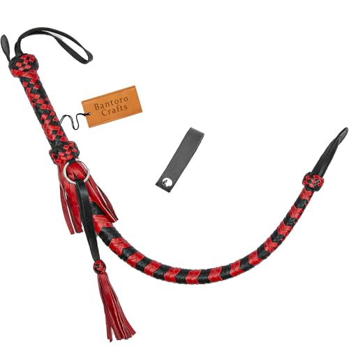 Bantoro Crafts rot und Schwarz Handgefertigte Nagaika-Peitsche 2,5 Fuß lang Kosaken-Kamcha-Peitsche Nagaika Donskaya Abashkin Selbstverteidigung 12 geflochtene Stränge aus Leder Bantoro Crafts rot und Schwarz Handgefertigte Nagaika-Peitsche 2,5 Fuß lang Kosaken-Kamcha-Peitsche Nagaika Donskaya Abashkin Selbstverteidigung 12 geflochtene Stränge aus Leder von Bantoro Crafts