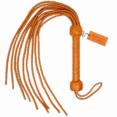 Tan Cat-O-Nine Tails Erotischer handgemachter Thuddy Flogger aus Leder Tan Cat-O-Nine Tails Erotischer handgemachter Thuddy Flogger aus Leder von Bantoro Crafts