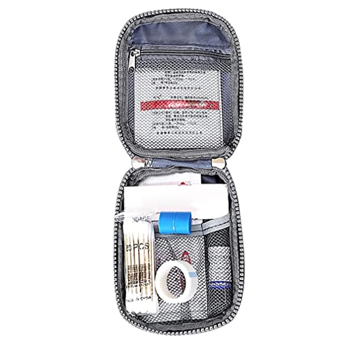 Baobiutin Reiseer Erste -Hilfe -Kit -Beutel leer Mini -Pille -Aufbewahrungstasche Notfallbox für Camping -Wanderhimmelblau Erste -Hilfe -Kits von Baobiutin