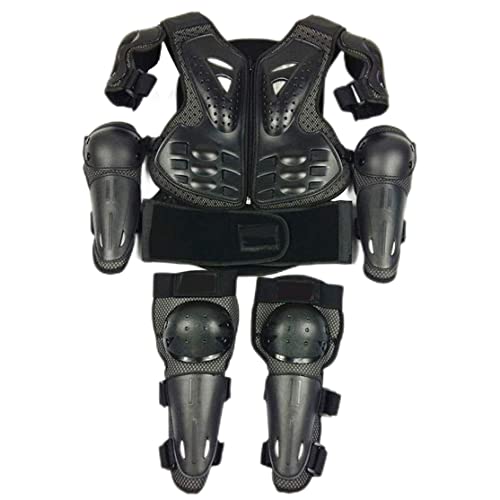 Schwarze Motorradkörperpanzerung für 5-13 Jahre, Körperpanzer, Kinder Motocross-Körperpanzer Weste mit Kniegelad und Ellbogen-Pad-Motorradpanzer-Schutzausrüstung für Kinder, Motocross-Körperpanzer Schwarze Motorradkörperpanzerung für 5-13 Jahre, Körperpanzer, Kinder Motocross-Körperpanzer Weste mit Kniegelad und Ellbogen-Pad-Motorradpanzer-Schutzausrüstung für Kinder, Motocross-Körperpanzer von Baobiutin