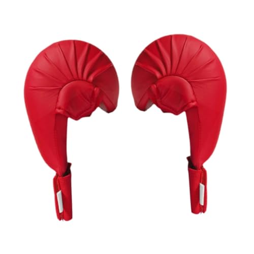 Baoblaze 2 x Karate-Trainingshandschuhe, Boxhandschuhe, Workout-Sport, professionelle Wettkampf-Schutzausrüstung, Handschuh, Rot, Xs von Baoblaze