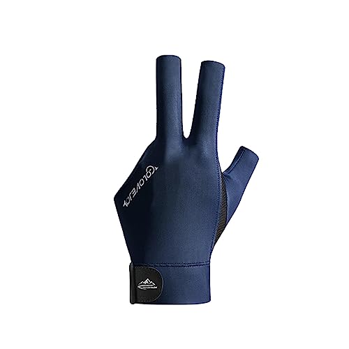 Baoblaze 3-Handschuhe, Pool-Handschuhe, Linke Hand, Snooker, Indoor-Spiel, rutschfest, elastisch, atmungsaktiv, professionelle Billard-Handschuhe, Dunkelblau von Baoblaze