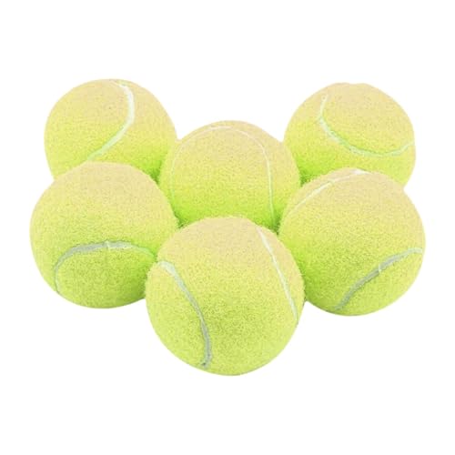 Baoblaze 6X Tennisbälle Trainingsbälle Hunde Tennisbälle Professionelle elastische Bälle verschleißfest für Sport Anfänger Unterhaltung, Gelb von Baoblaze