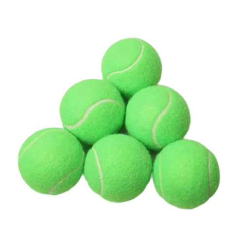 Baoblaze 6X Tennisbälle Trainingsbälle Hunde Tennisbälle Professionelle elastische Bälle verschleißfest für Sport Anfänger Unterhaltung, Grün von Baoblaze