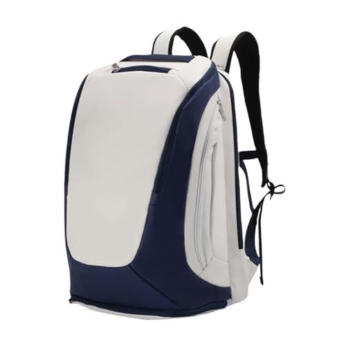 Baoblaze Badminton-Rucksack, Tennisschlägertasche, Outdoor-Sporttasche, Damen und Herren, große Schlägertasche, Badmintontasche für Badmintonschlägersport, Weiß Blau von Baoblaze