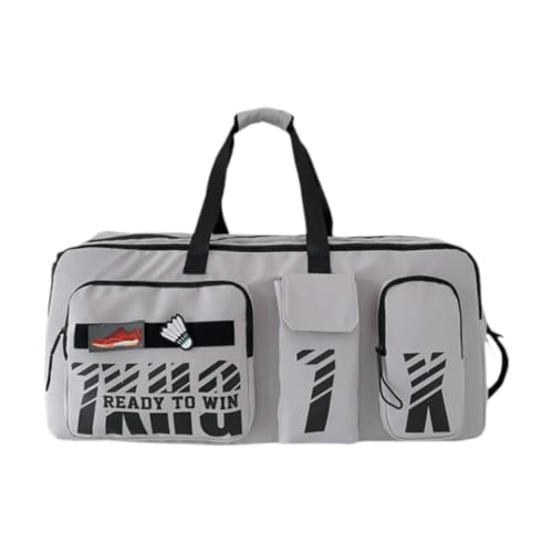 Baoblaze Badmintontasche, Tennistasche, Mehrzwecktasche für Erwachsene, tragbare, praktische Reisetasche, Sportgerätetasche für Badminton-Enthusiasten, Grau von Baoblaze