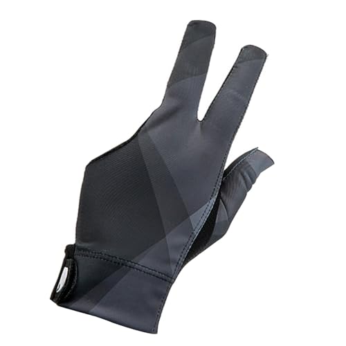 Baoblaze Billardhandschuh, separater Fingerhandschuh, 3 Finger, Rutschfester Handschuh für die Linke Hand, Snooker-Handschuh für Enthusiasten, Übungs- und, GRAU von Baoblaze