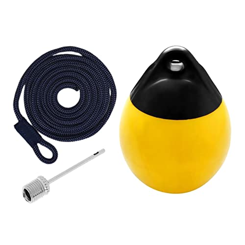 Baoblaze Bootsfender-Kugel-Festmacherboje, Anti-Kollisions-aufblasbare Dockkante, runder Schutz, Dock-Stoßstange, Ankerboje für Segelboote, Ruderboote, Gelb mit schwarzem Seil Baoblaze Bootsfender-Kugel-Festmacherboje, Anti-Kollisions-aufblasbare Dockkante, runder Schutz, Dock-Stoßstange, Ankerboje für Segelboote, Ruderboote, Gelb mit schwarzem Seil von Baoblaze