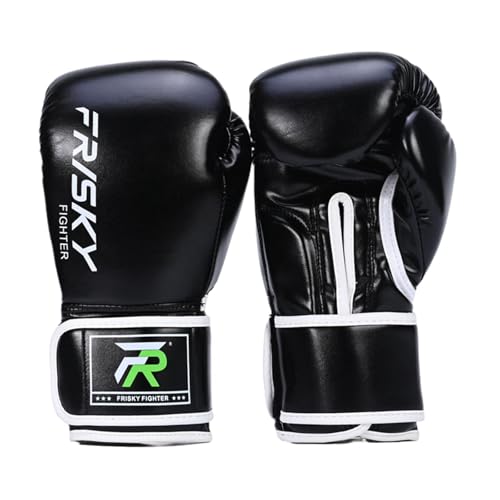 Baoblaze Boxhandschuhe Boxausrüstung Trainingsausrüstung Männer Frauen Boxsackhandschuhe Übung für Karate Kampf Muay Thai Workout MMA, schwarz 12OZ von Baoblaze