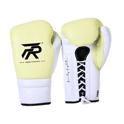 Baoblaze Boxhandschuhe für Männer und Frauen, Sparringshandschuhe, PU-Boxtrainingshandschuhe, atmungsaktive Boxsackhandschuhe für MMA-Training, Hellgelb 10oz von Baoblaze