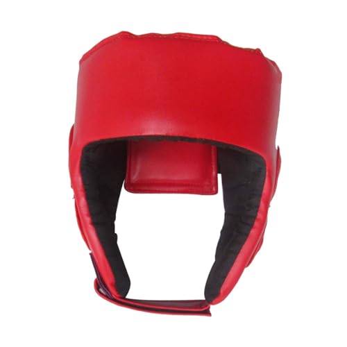 Baoblaze Boxkopfbedeckung, vollständiger Schutz, bequem, verdickt, atmungsaktiv, Gesichtsschutz für Stirn und Ohren für MMA Taekwondo, Männer, Rot Erwachsene von Baoblaze