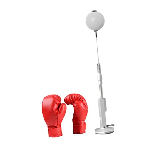 Baoblaze Boxreaktionskugel Stanzbeutel freistehend mit Handschuhen Boxausrüstung Boxgeschwindigkeit Ball mit Stand für Fitness Home Fitnessstudio, Teenager von Baoblaze