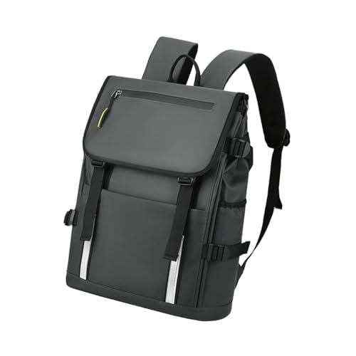 Baoblaze Computertasche, Büchertasche, wasserdicht, mit Schultergurten, Wandern, Einkaufen, tragbar, Camping, robuster Reise-Laptop-Rucksack, Tagesrucksack, Grau von Baoblaze