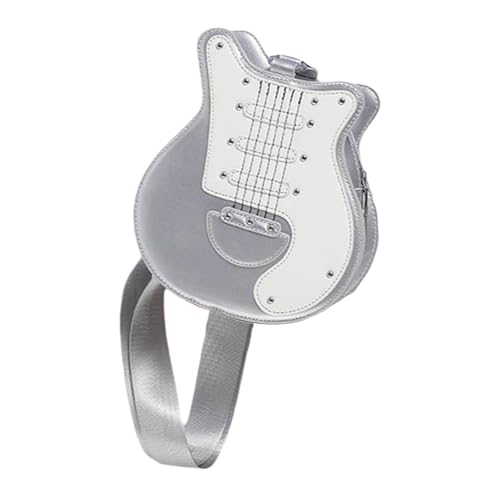 Baoblaze Damen Gitarren förmige Umhängetasche Tragbare Umhängetasche für Party Bankette Strand, Silber Baoblaze Damen Gitarren förmige Umhängetasche Tragbare Umhängetasche für Party Bankette Strand, Silber von Baoblaze