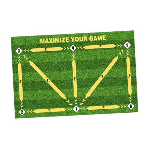 Baoblaze Fußball-Trainingsmatte, Fußball-Trainingsmatte, rutschfeste Trainingsgeräte, leicht, praktischer Teppich für den Heimgebrauch, Männer und Frauen, 80cmx120cm von Baoblaze