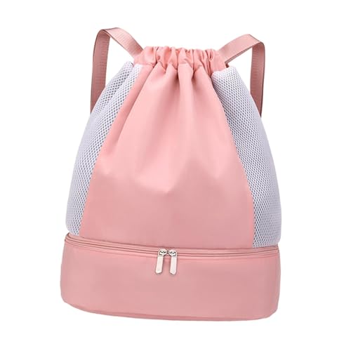 Baoblaze Großer Rucksack mit Zugband, Geräumig Und Praktisch, Ideal für Unterwegs, ROSA von Baoblaze