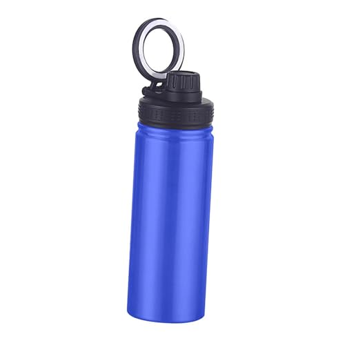 Baoblaze Isolierte Wasserflasche, Fitnessstudio-Wasserflasche mit Telefonhalterung, auslaufsichere Flasche für Heiß- und Kaltgetränke für das Fitnessstudio im, Blau von Baoblaze